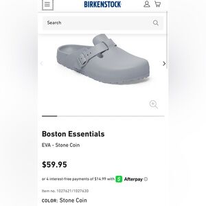 Birkenstock Boston EVA Gray Clogs